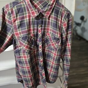 Maurices Plaid Shirt - Pink and Purple